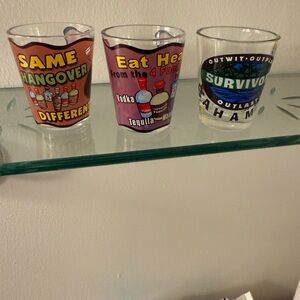 3 Adorable “Shot” Glasses- Vintage